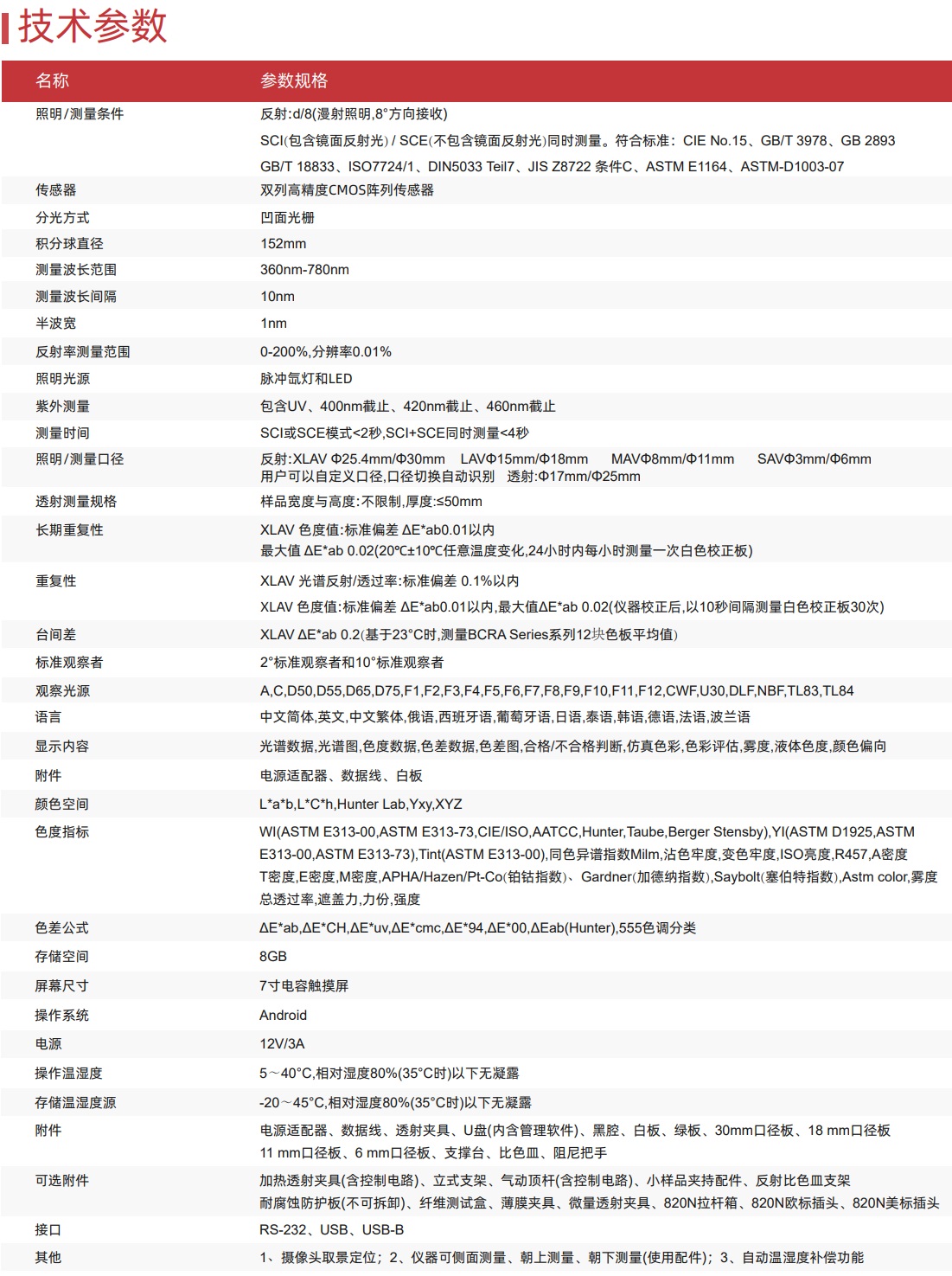 CS-826台式分光测色仪